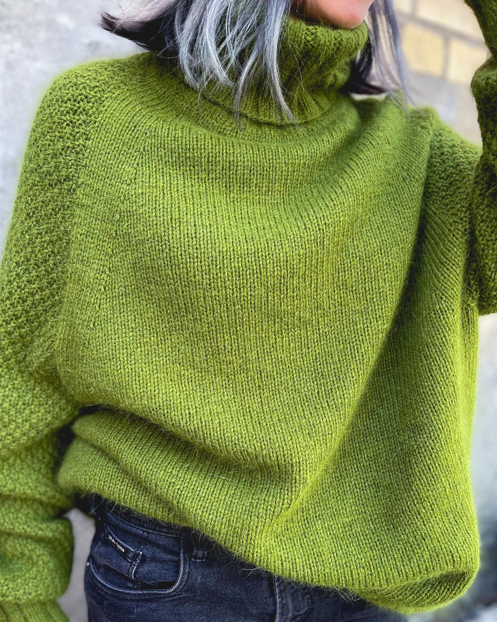 Jantine | Women's Turtleneck Sweater Oversized Knit Pullover Mock Neck 1