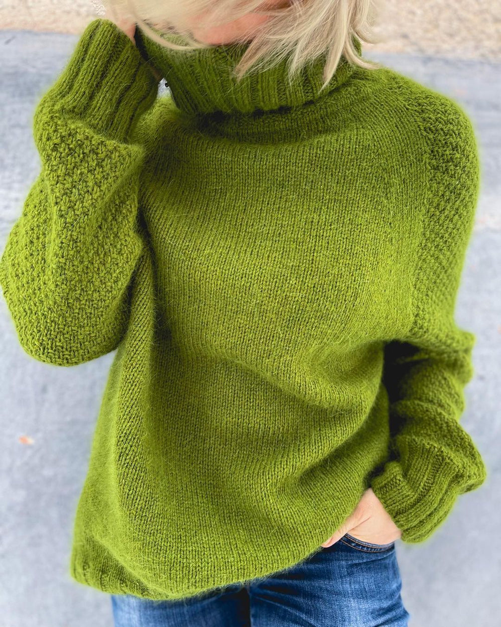 Jantine | Women's Turtleneck Sweater Oversized Knit Pullover Mock Neck 5