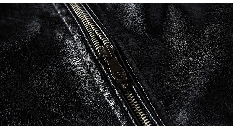Jasper | Men's Leather Jacket Quilted Racer Stand Collar Casual 8