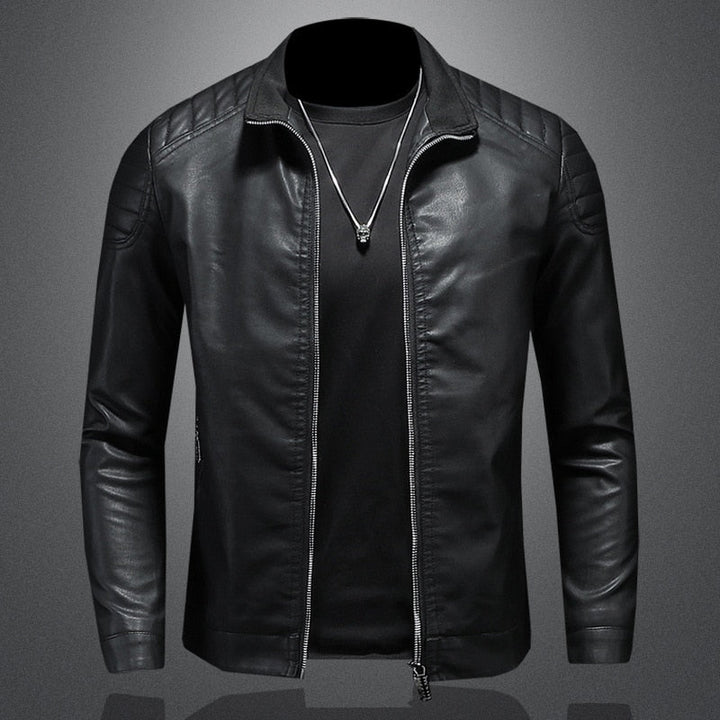 Jasper - Quilted Biker Leather Jacket 2