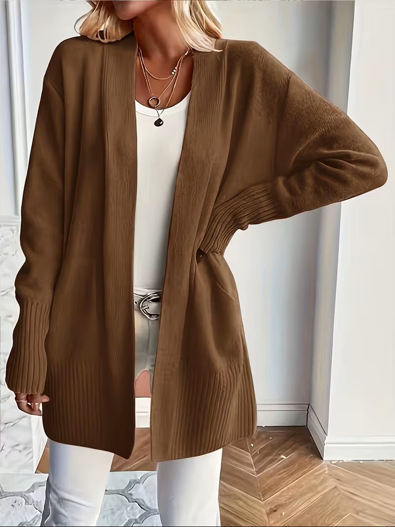 Jeltje | Women's Lightweight Open Front Pocket Cardigan Sweater 12