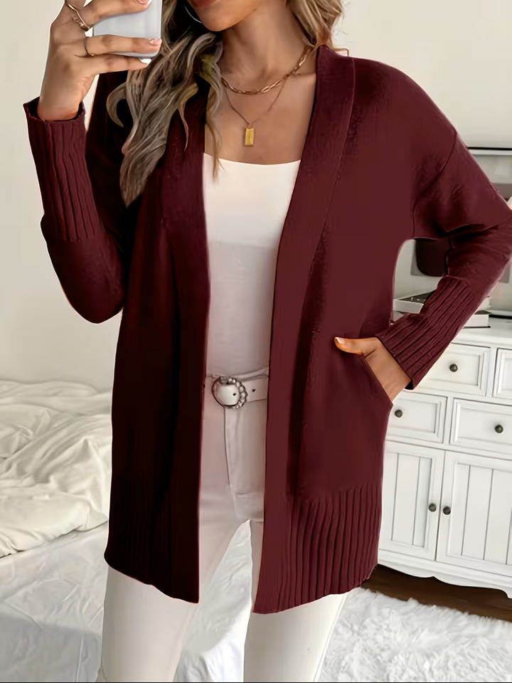 Jeltje | Women's Lightweight Open Front Pocket Cardigan Sweater 9