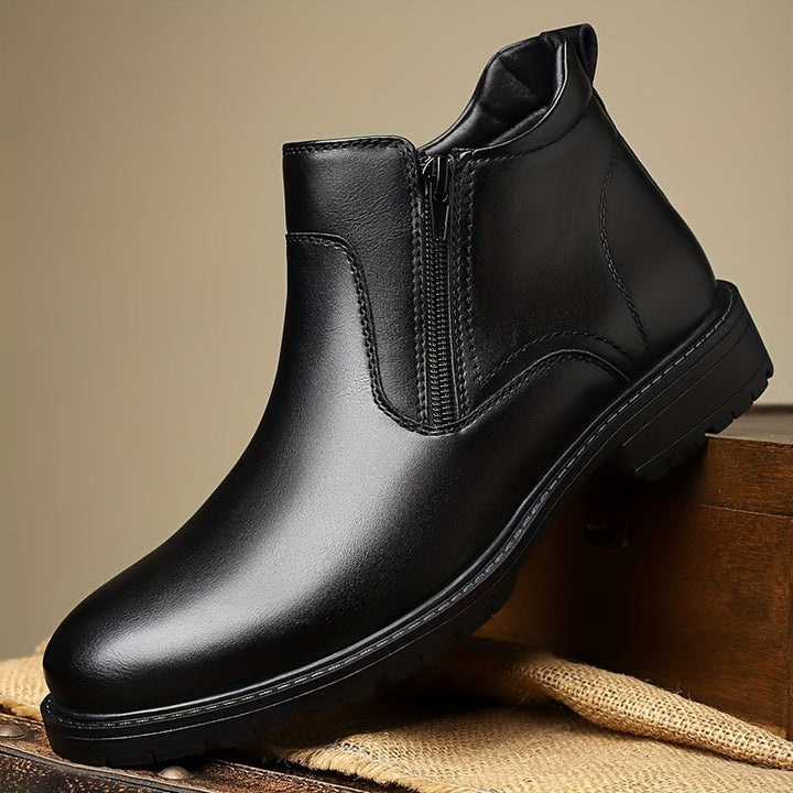 Jeroen | Men's Side Zip Leather Dress Ankle Boots 1