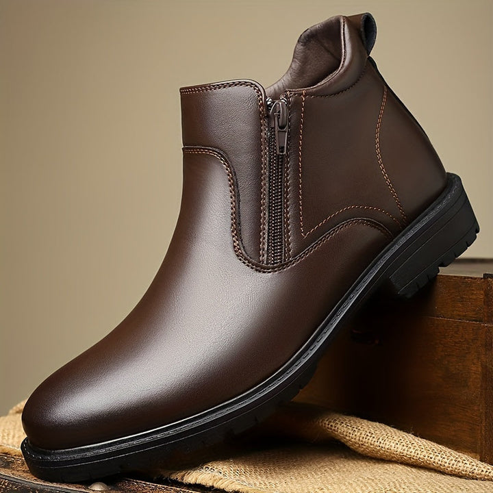 Jeroen | Men's Side Zip Leather Dress Ankle Boots 2