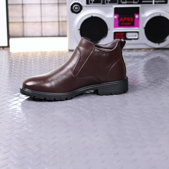 Jeroen | Men's Side Zip Leather Dress Ankle Boots 6