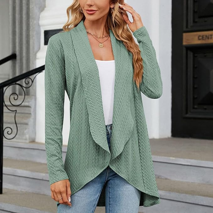 Jikke | Women's Open Front Cardigan Long Knit Plus Size 6