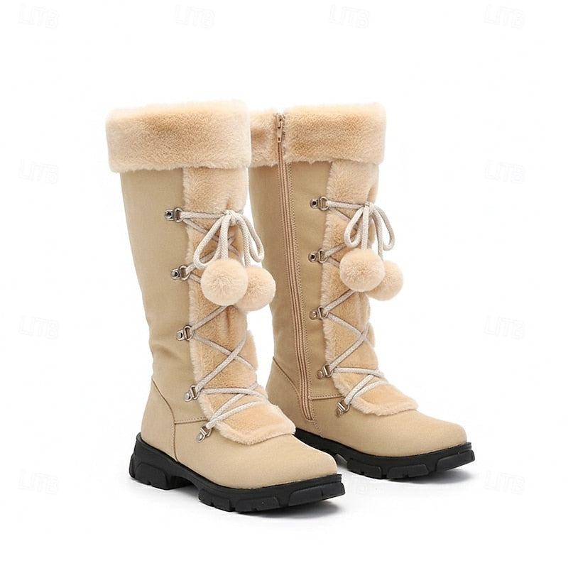Jikkemien | Women's Mid Calf Fur Lined Winter Boots 2