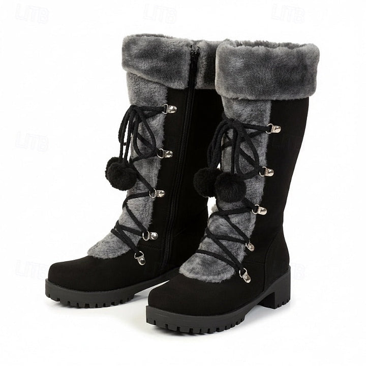 Jikkemien | Women's Mid Calf Fur Lined Winter Boots 5