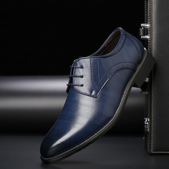 Men's Stitched Toe Derby Dress Shoes – Navy