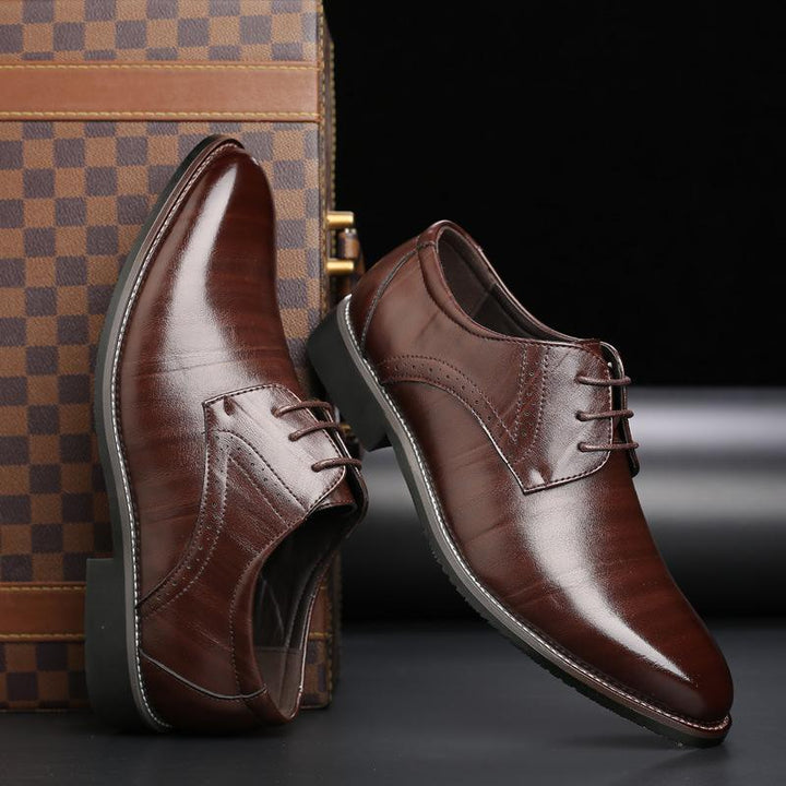 Men's Stitched Toe Derby Dress Shoes – Detail View