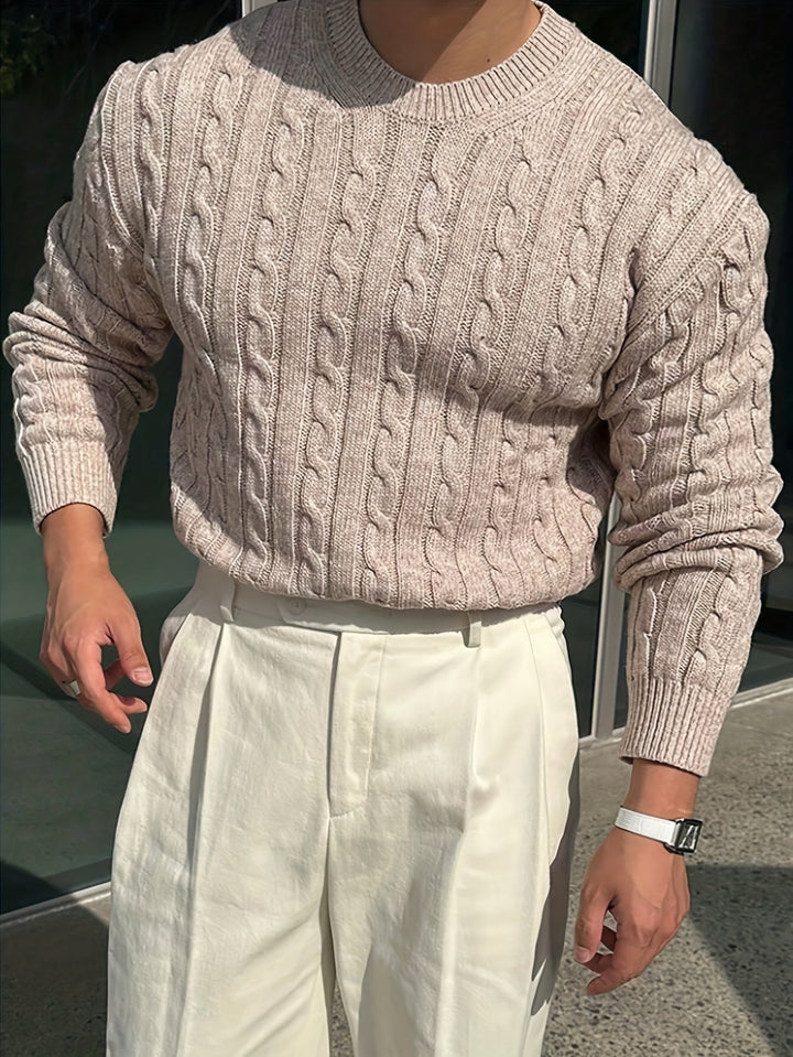 Jonas - Cable Knit Crew Neck Sweater 10