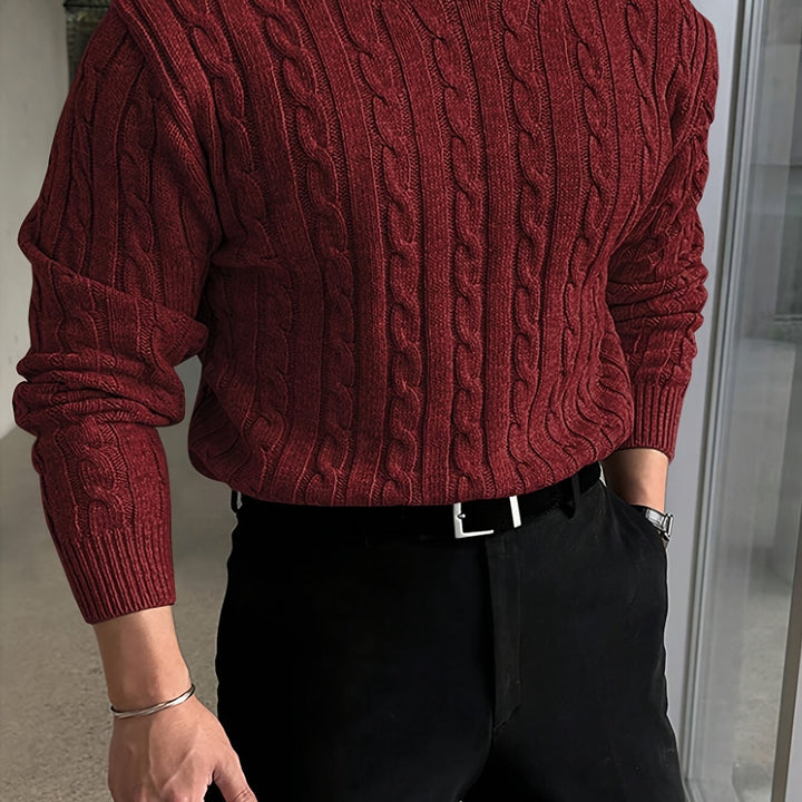 Jonas - Cable Knit Crew Neck Sweater 2