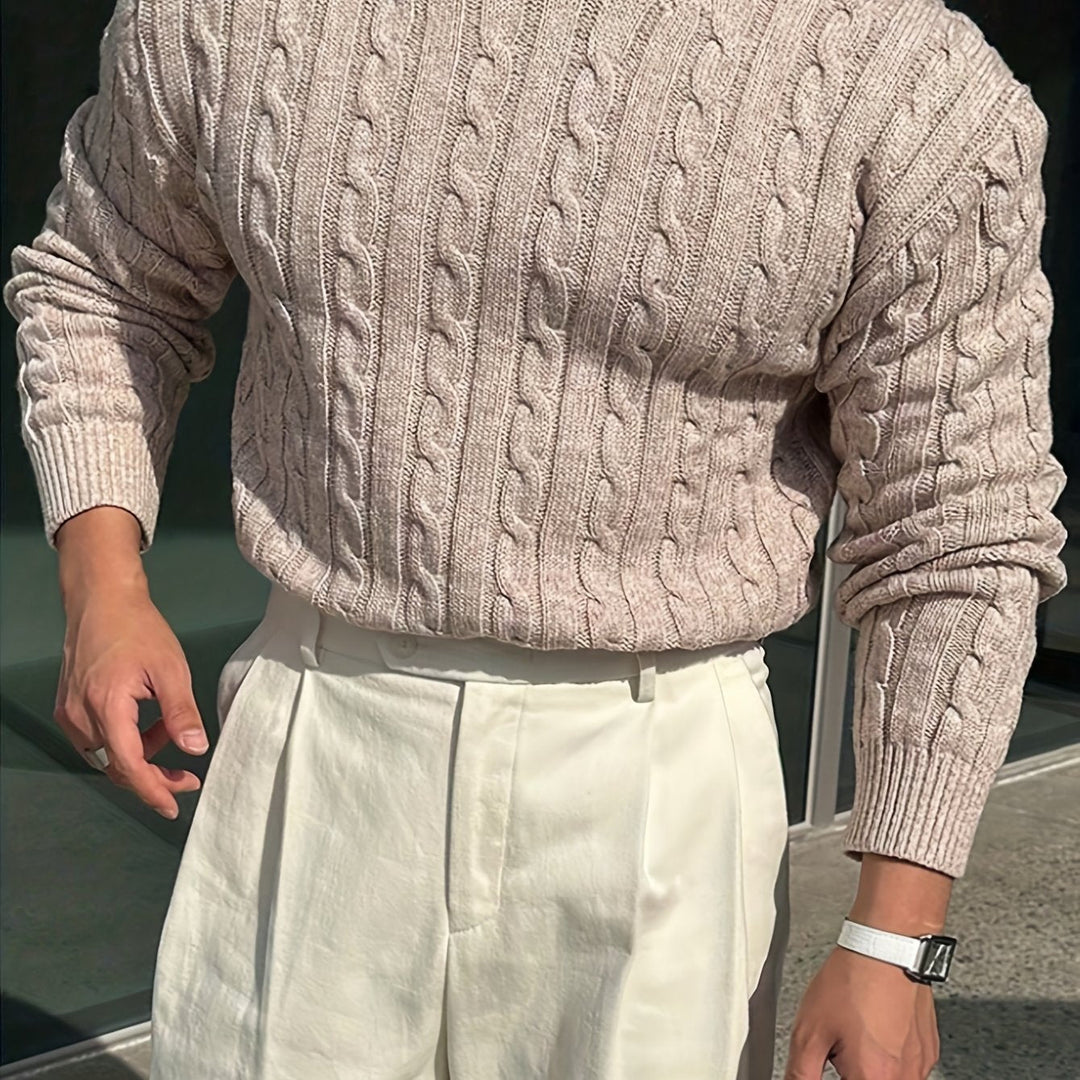Jonas - Cable Knit Crew Neck Sweater 3