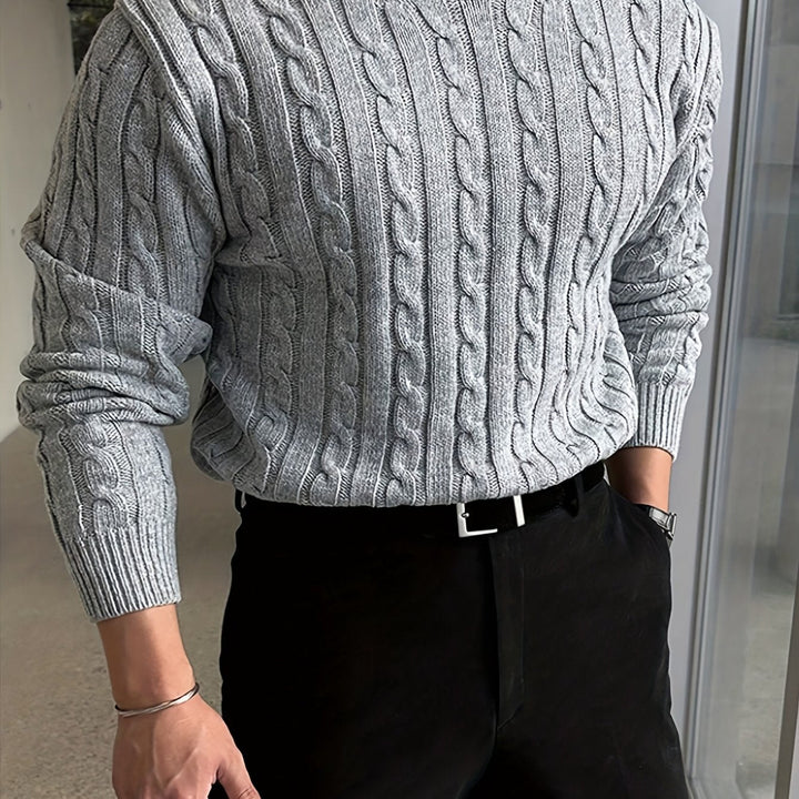 Jonas - Cable Knit Crew Neck Sweater 4