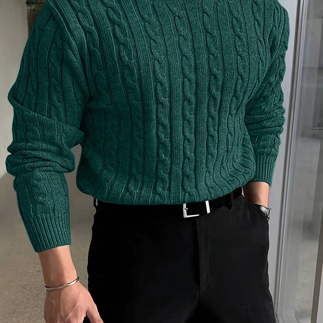 Jonas - Cable Knit Crew Neck Sweater 5