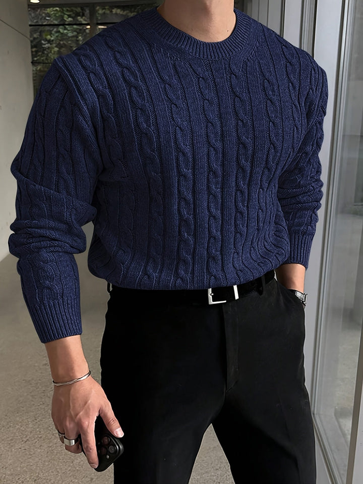 Jonas - Cable Knit Crew Neck Sweater 8