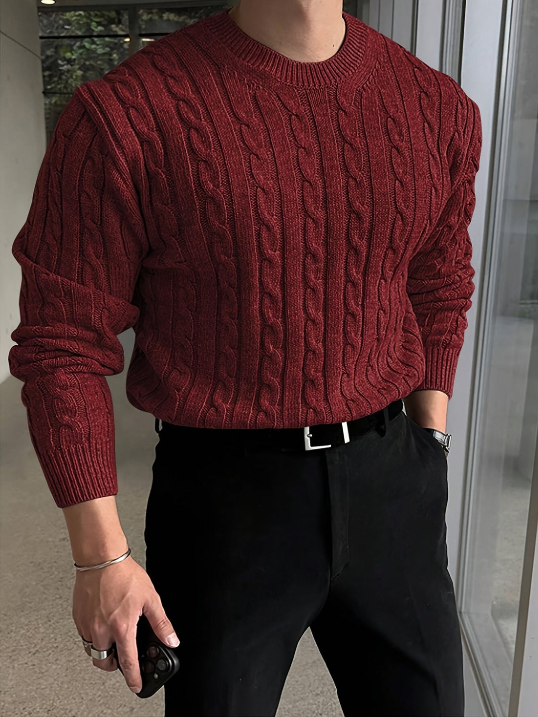 Jonas - Cable Knit Crew Neck Sweater 9