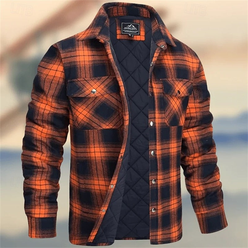 Jonathan | Men's Flannel Shirt Jacket Quilted Shacket Winter 1