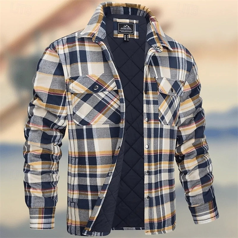 Jonathan | Men's Flannel Shirt Jacket Quilted Shacket Winter 2