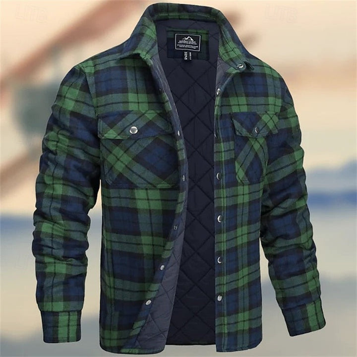 Jonathan | Men's Flannel Shirt Jacket Quilted Shacket Winter 3