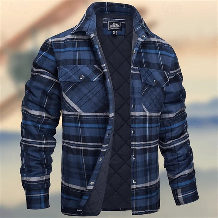 Jonathan | Men's Flannel Shirt Jacket Quilted Shacket Winter 5