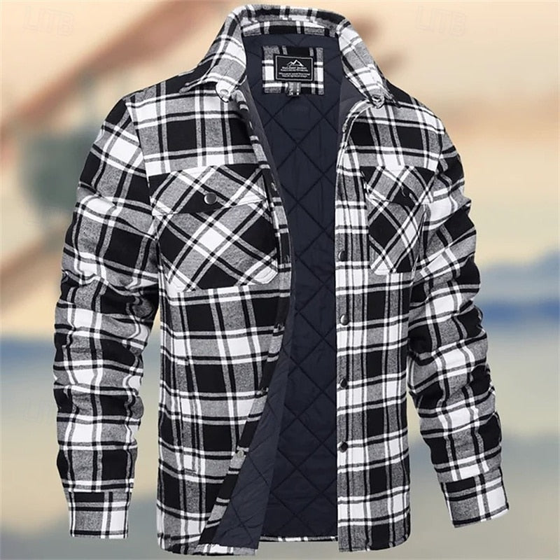 Jonathan | Men's Flannel Shirt Jacket Quilted Shacket Winter 6