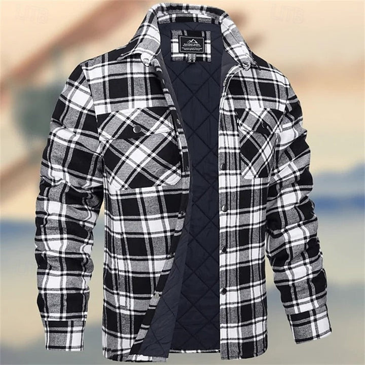 Jonathan | Men's Flannel Shirt Jacket Quilted Shacket Winter 6