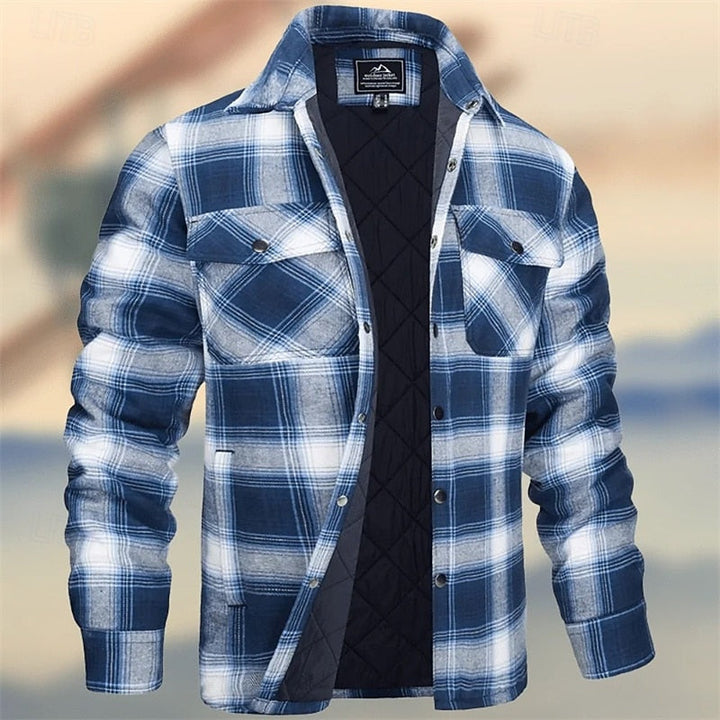 Jonathan | Men's Flannel Shirt Jacket Quilted Shacket Winter 7