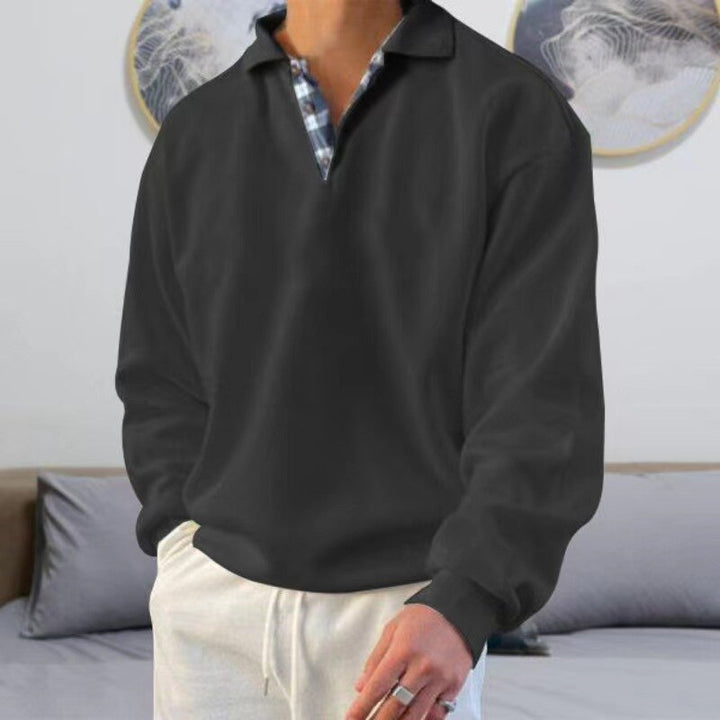 Joost | Men's Long Sleeve Waffle Knit Polo Sweater 4