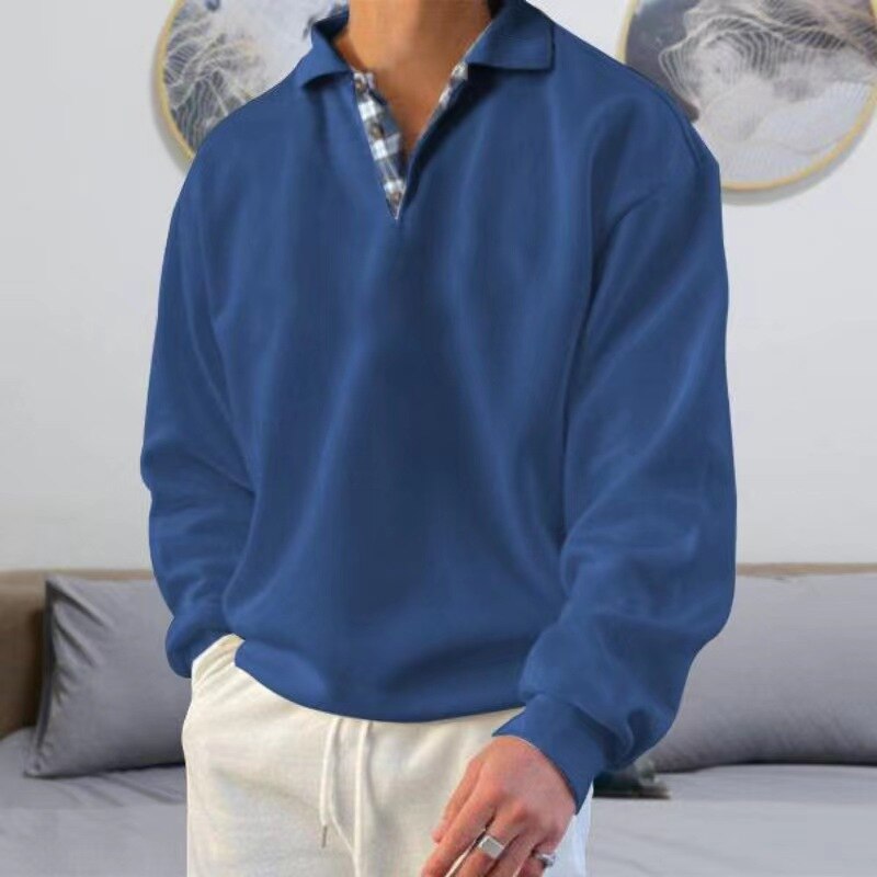 Joost | Men's Long Sleeve Waffle Knit Polo Sweater 5