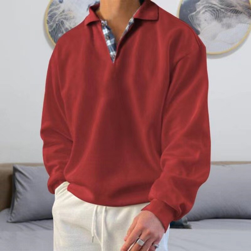 Joost | Men's Long Sleeve Waffle Knit Polo Sweater 7