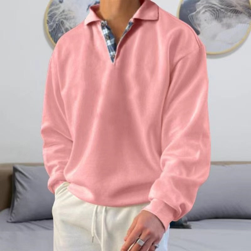 Joost | Men's Long Sleeve Waffle Knit Polo Sweater 9