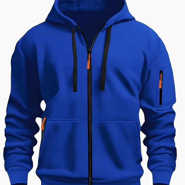 Men's Heavyweight Zip Up Hoodie Jacket – Royal Blue