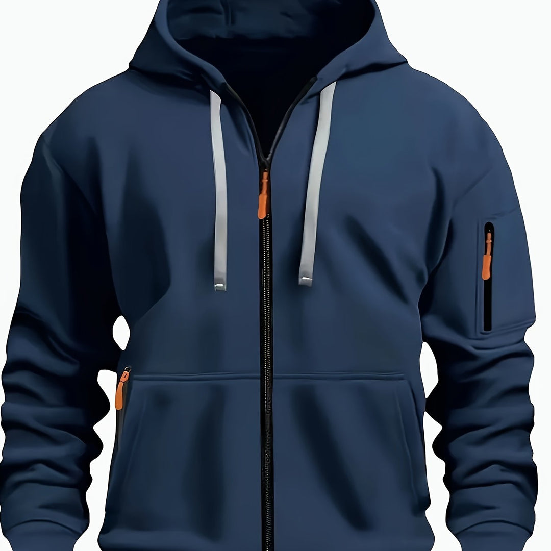 Men's Heavyweight Zip Up Hoodie Jacket – Navy