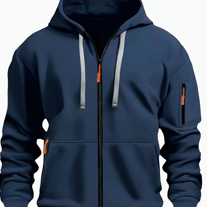 Men's Heavyweight Zip Up Hoodie Jacket – Navy