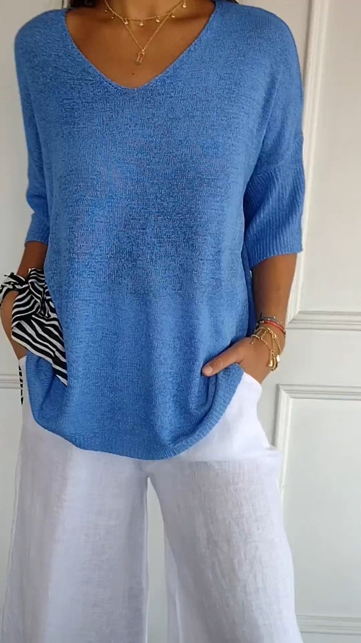 Anna™ | V-Neck Knitted Top
