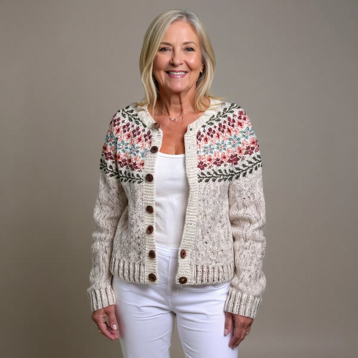 Kaia - Nordic Floral Knit Cardigan 3