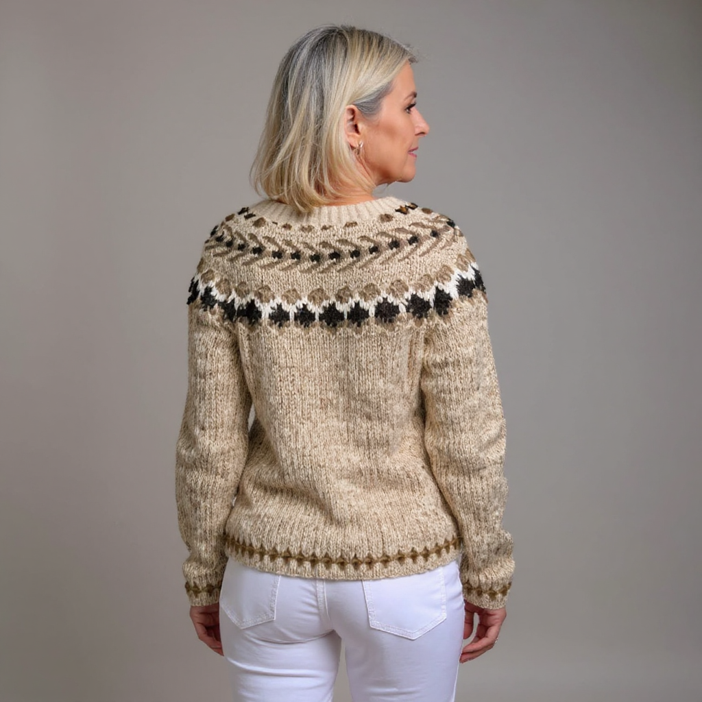 Kaja - Folk Fair Isle Knit Cardigan 2
