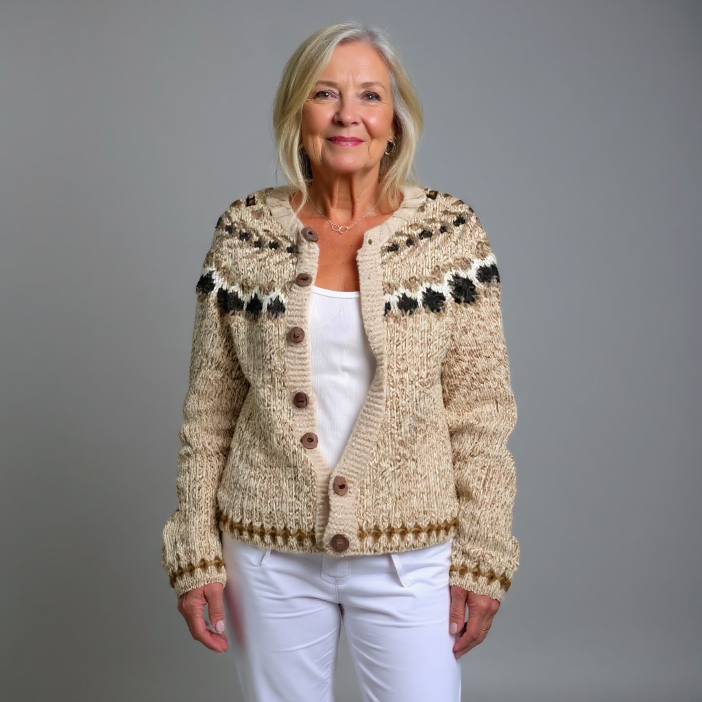 Kaja - Folk Fair Isle Knit Cardigan 3