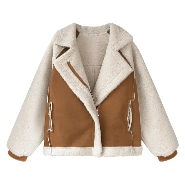 Katrien | Women's Faux Shearling Jacket Oversized Aviator Sherpa 9