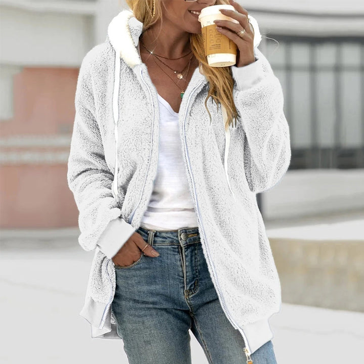 Kay | Women's Hooded Coat Longline Zip Up 4
