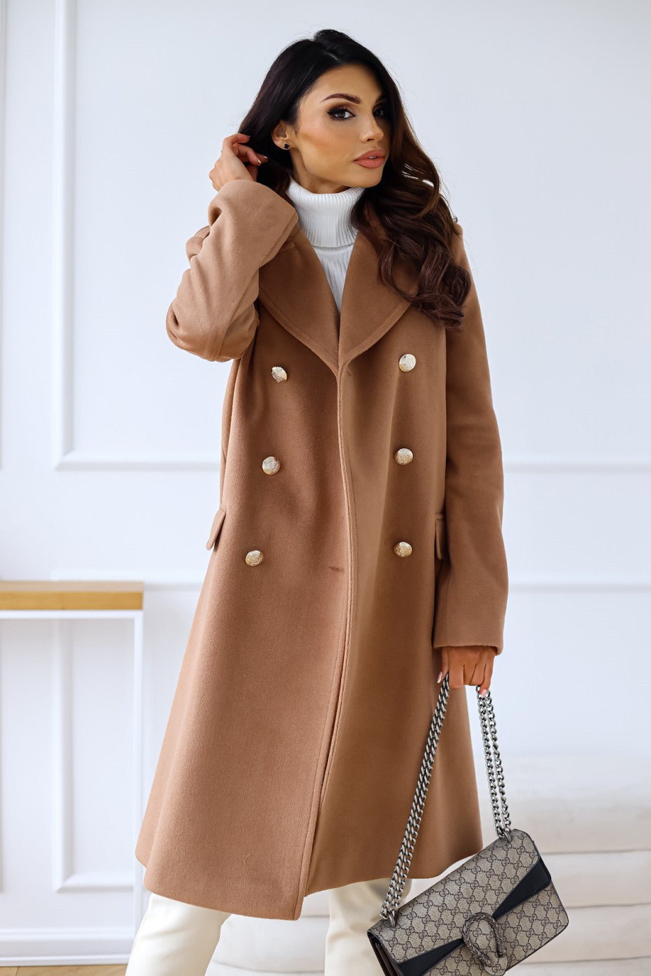 Kendra | Women's Double Breasted Coat Long Winter 2
