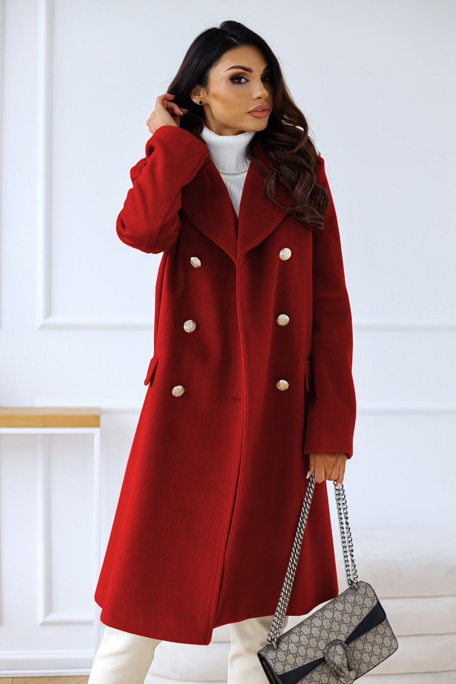 Kendra | Women's Double Breasted Coat Long Winter 5