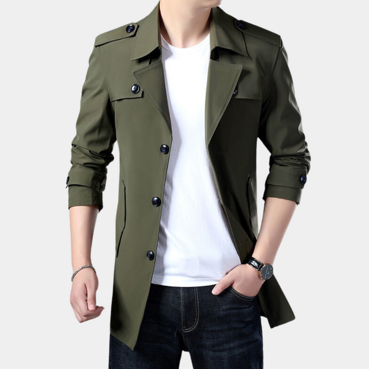 Klaas | Men's Trench Coat Long Winter Coat Warm 3