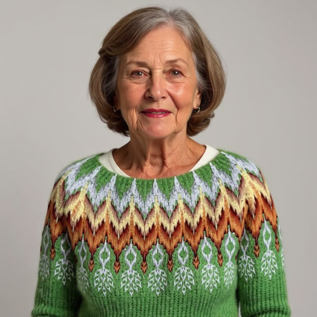 Laurel - Fair Isle Yoke Knit Sweater 4