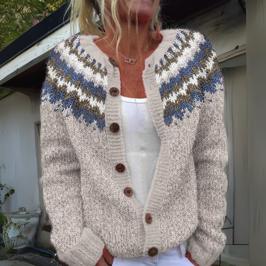Lene - Icelandic Fair Isle Knit Cardigan 1