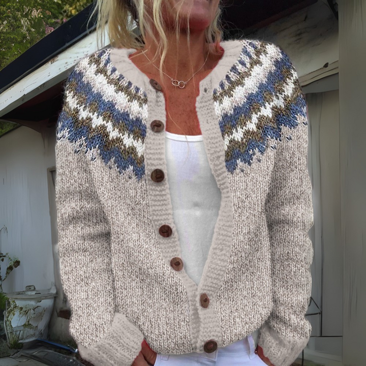 Lene - Icelandic Fair Isle Knit Cardigan 1