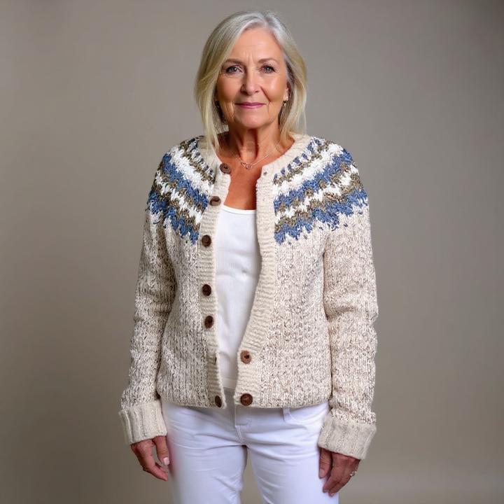 Lene - Icelandic Fair Isle Knit Cardigan 3