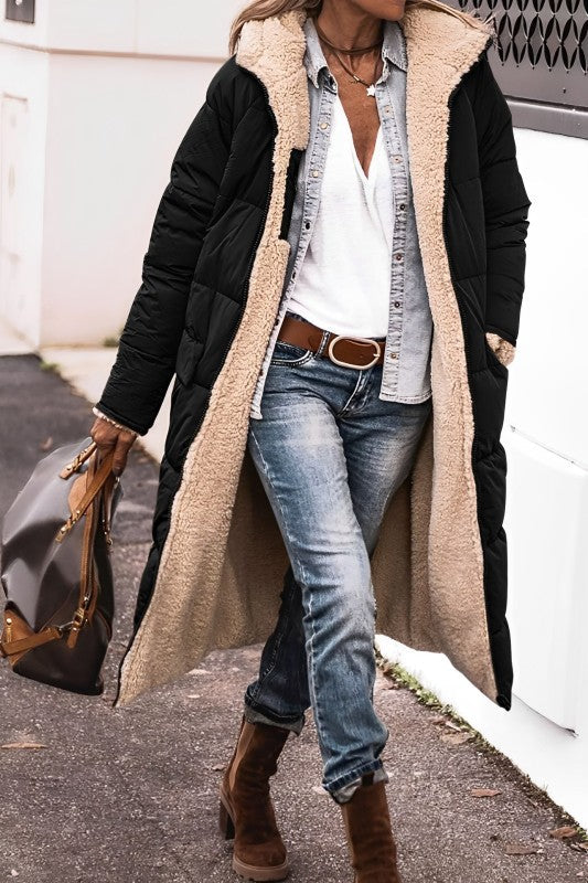 Lieke - Sherpa Lined Long Winter Coat 1