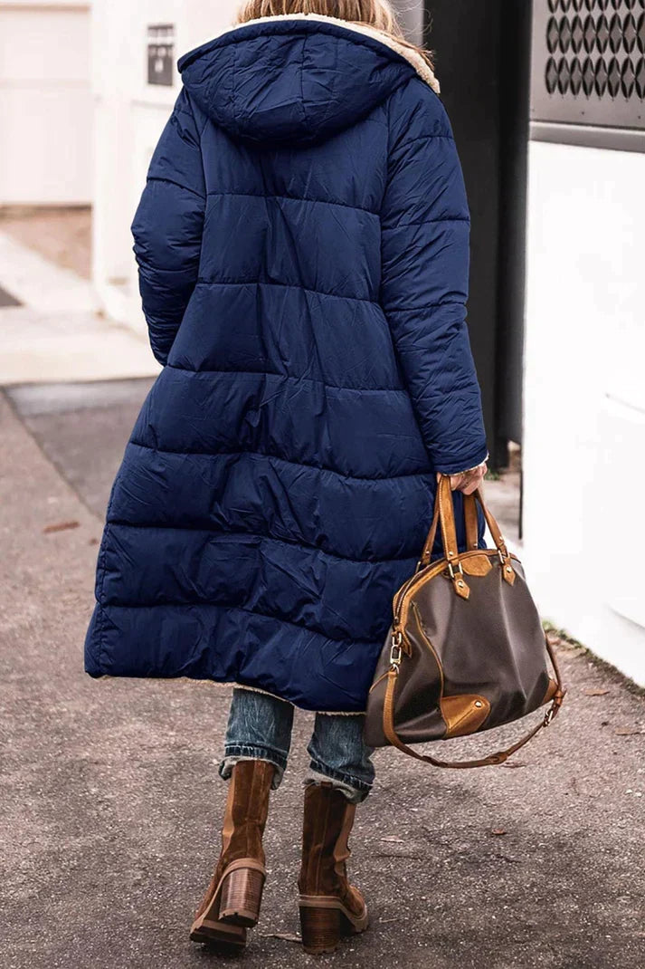 Lieke - Sherpa Lined Long Winter Coat 11
